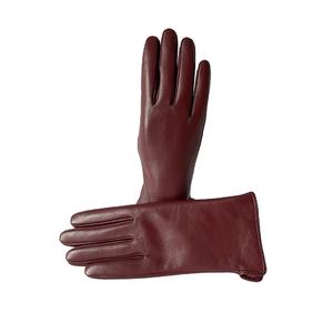 BSCI कारखाने स्टाइलिश टच स्क्रीन बुना हुआ अस्तर सर्दियों असली लेदर दस्ताने महिलाओं - Product Image 1