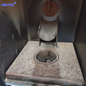 Poêle à granulés à air forcé vertical avec panneau de commande numérique supérieur, flamme visible, chauffage au bois biomasse refroidi par air - Product Image 5