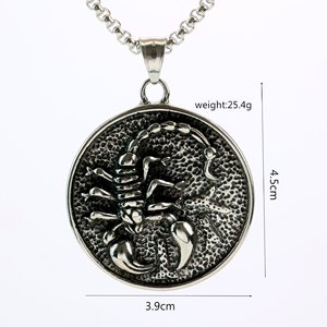 Collar con Colgante de Escorpión de Acero Inoxidable para Hombre, Amuleto con Diseño de Insecto, Joyería de Regalo, Accesorio de Moda - Product Image 5