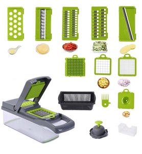 15 in 1 Eco-Friendly <b>Vegetable</b> Slicer <b>Cutter</b> PP Chopper Dicer with Container Gadgets for Shredding <b>Vegetables</b> <b>Vegetable</b> Slicer - Product Image 6