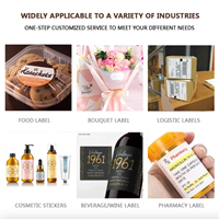 Les fournisseurs chinois peuvent personnaliser l'emballage cosmétique, les étiquettes de produits, les autocollants et les cosmétiques, des étiquettes de qualité cosmétique transparentes de première qualité