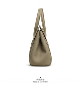 Bolso de Mano de Cuero Genuino al por Mayor, Bolso de Cuero Vacuno de Lujo para Mujer, Bolso Tote Grande de Diseñador para Oficina y Negocios - Product Image 5