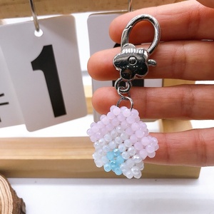 Dainty Handmade Women Handbag Charm Clothing Accessories Girls <b>Purse</b> Bag Decoration Faceted Glass Beads <b>Cute</b> Tiny House Keychain - Product Image 5