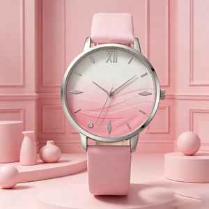 Orologio da Donna di Alta Qualità con Quadrante Sfumato, Set di Gioielli con Collana, Orecchini, Bracciale e Orologio da Polso al Quarzo con Cinturino in Pelle - Product Image 4
