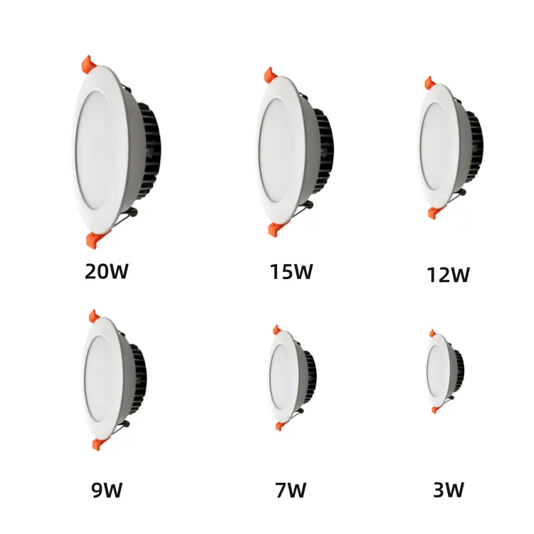 15w 12w 7w 5w recessed down light adjustable led round panel ceiling light hotel downlight