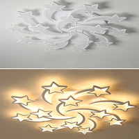 Plafonnier LED en PVC de forme ronde, design moderne, avec télécommande, luminaire décoratif de plafond, idéal pour une salle à manger, une chambre à coucher, 120W