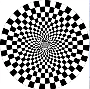 wholesale chinese factory Psychedelic Vertigo Fantasy trance Black and white grid 3d vortex illusion rug