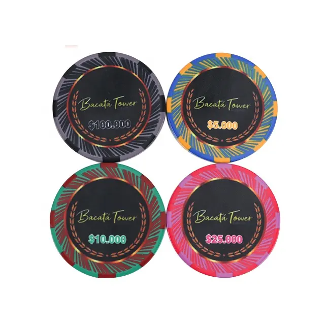 Pabrik Harga Murah Kustom Ept Keramik Poker Chip Hot Stamp Massal Di Cina dengan Kualitas Baik dan Berbagai Warna untuk Dipilih