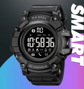 SKMEI 2053 fashion super perfect mens smart watch latest Silicone band bluetooth step counting running sports watch supplier