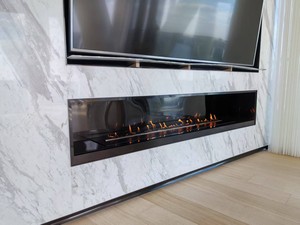 <span class=keywords><strong>Cheminée</strong></span> <span class=keywords><strong>à</strong></span> <span class=keywords><strong>éthanol</strong></span> encastrée personnalisable avec té<span class=keywords><strong>l</strong></span>écommande et protection de sécurité pour villa, maison d'hôtes et hôtel - Product Image 3