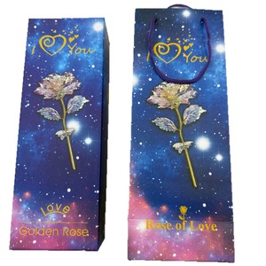 <span class=keywords><strong>Rosa</strong></span> in Foglia d'Oro 24k con Scatola Regalo e LED, Fiore Artificiale Galassia per Natale e San <span class=keywords><strong>Valentino</strong></span> - Product Image 3