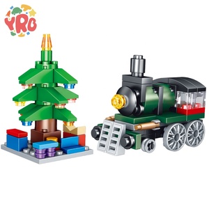 Vente chaude père noël et renne bloc de construction ensemble briques de noël pour enfants en plastique animaux thème boîte emballé cadeau - Product Image 2