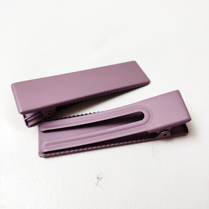 Fermaglio per capelli in gomma stile coreano all'ingrosso, colore caramella, accessori per capelli, fermaglio a becco d'anatra quadrato opaco per donna - Product Image 6