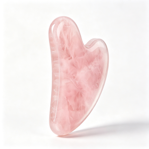 Planche de massage Gua Sha en quartz rose et jade cristal rose pour usage domestique, SPA, lifting du visage et outil de massage facial – Vente en gros - Product Image 2