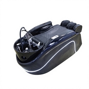 Kisen Luxury 4D Massage Shampoo <b>Bed</b> Multifunctional Lay Down Hair Washing Chair <b>LED</b> Head Spa Washing Equipment For Beauty Salon - Product Image 1