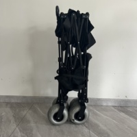 Chariot pliable à roues gonflables de 9 pouces à double étage pour la plage/le camping