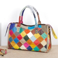 Sac à main en cuir de vachette pleine fleur pour femme, style moto classique avec rivets, sac bandoulière décontracté