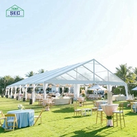 Tente de réception extérieure en forme de maison du Qatar 4x4, grande tente de fête blanche, tente extensible pour restaurant, événements, mariage, pour 300 à 1000 personnes