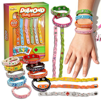 Kit de bracelet DIY à points de strass, ensemble de bracelets scintillants avec autocollants de pierres précieuses pour filles, cadeau d'anniversaire, jouet éducatif artisanal