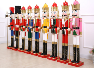 Figurine de soldat <span class=keywords><strong>casse</strong></span>-noisette en bois grande taille, peinte à la main, ornement de Noël pour la décoration de la maison en période des fêtes - Product Image 6