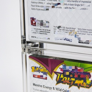 Venta al por mayor de fábrica de acrílico, paquetes de recolección de tarjetas, caja de refuerzo de Pokémon transparente, solo para exhibición - Product Image 2