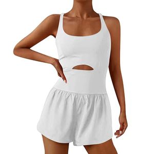 Mono deportivo de yoga para mujer, estilo europeo-americano, con espalda hermosa, tirantes dobles y ajuste ceñido. - Product Image 3
