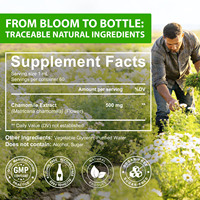 Ekstrak Tanaman SOLOTREE Cairan Bunga Chamomile Tincture Label Pribadi Vegan Suplemen Penenang Tetes Chamomile untuk Wanita Pria