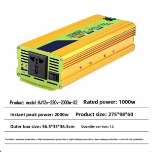 Système de stockage d'énergie domestique hors réseau monophasé hybride à onduleur de correction de 2000W pour applications automobiles et industrielles HJ12V-220V-2 - Product Image 4