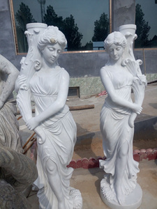 Statue de déesse grandeur nature en marbre blanc, personnalisée, pour jardin extérieur, figure grecque antique, jardinière, décoration de manoir, cour - Product Image 3