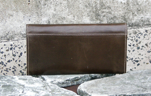 กระเป๋าเงินสตรีสไตล์วินเทจใบใหญ่ดีไซน์โบราณกระเป๋าถือหนังแท้ไนลอนมีโลโก้ pugmark สุดพิเศษ - Product Image 4