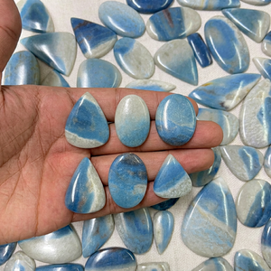 Cabochon de pierre précieuse naturelle en trolleite bleue, idéal pour les cadeaux, la lithothérapie, les pendentifs, les bagues, les bijoux, la guérison Reiki, Radha Arts - Product Image 1