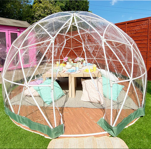 Tente dôme géodésique transparente unique en PVC résistant au vent pour camping extérieur, serre, imperméable, ignifuge M1/B2 - Product Image 2
