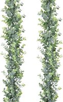 Guirlande de feuilles d'eucalyptus artificielles suspendues pour décoration murale d'arche de mariage