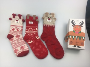 <span class=keywords><strong>Noël</strong></span> chanceux rouge bière cerf motif épais <span class=keywords><strong>laine</strong></span> thermique cheville <span class=keywords><strong>chaussettes</strong></span> femmes - Product Image 2