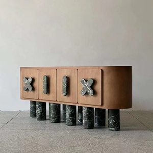 <span class=keywords><strong>Credenza</strong></span> Diplopoda, Mobile per Soggiorno, Armadio in Legno con Gambe in Marmo Verde, <span class=keywords><strong>Design</strong></span> <span class=keywords><strong>Moderno</strong></span> - Product Image 2
