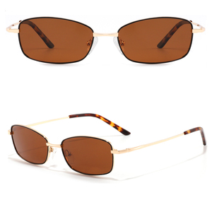 GLT8656 Nuevas <span class=keywords><strong>Gafas</strong></span> de Sol de Moda con Marco Cuadrado Pequeño y Lentes Polarizadas para Hombre y Mujer, <span class=keywords><strong>Gafas</strong></span> de Sol de Metal de Alta Gama Personalizadas - Product Image 2