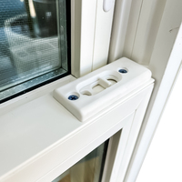 Fenêtre coulissante moderne insonorisée en PVC avec verre flottant, résistante aux impacts d'ouragan, taille personnalisée, certifiée ISO9001, pour appartement, villa, chambre
