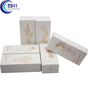 Shampoo paper packaging box hair conditioner single white card paper box with corrugated paper tray