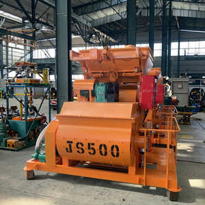 Mezcladora de Concreto Micro JS500l 750l de Doble Eje, Mezcladora de Cemento de 500 Litros para la Industria de la Construcción con Bomba de Motor Central - Product Image 1