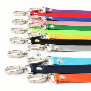 Wholesale Custom No logo Sublimation Polyester Roll Blank Plain White Lanyards in Bulk - Product Image 5