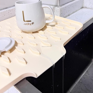 Multifunctional Household <b>Silicone</b> <b>Drain</b> <b>Mat</b> Heat Resistant Countertop Drying <b>Mat</b> Kitchen Dish Tableware Filter Insulation <b>Mat</b> - Product Image 3
