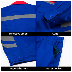 Top Quality Industry Safety Work Clothing Overalls with Reflective Construction Wear Resistant Work Wear Uniforms - Product Image 4