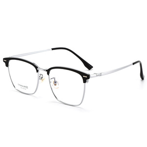 Montures de lunettes en titane Danyang, rectangulaires, demi-cerclées, légères, pour hommes, lunettes optiques 276 - Product Image 1