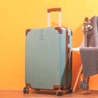 Valise à roulettes rétro unisexe, roues multidirectionnelles, matériau néoprène, serrure à combinaison standard, grande capacité