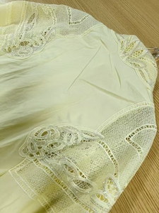 Nuova tendenza 2025 con ricami larghi camicie di cotone Casual camicette da <span class=keywords><strong>donna</strong></span> a manica lunga maglia <span class=keywords><strong>gialla</strong></span> Top abbigliamento <span class=keywords><strong>donna</strong></span> - Product Image 3