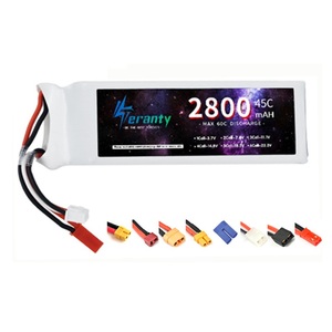 Batería de 7.4V 2S 2800MAH 45C con Conector Deans T/JST/XT30/XT60 para Aviones RC, Helicópteros, Autos, Barcos, Camiones y Piezas - Product Image 1