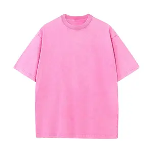 2023 पॉलिएस्टर सादा सूती मिश्रण एसिड वॉश रिक्त विंटेज टी-शर्ट पुरुषों के लिए कपड़े टी-शर्ट उच्च गुणवत्ता थोक