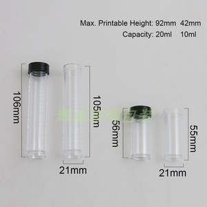 Tubes à essai en plastique rigide 10ml 20ml avec bouchon à vis gradué pour emballage cosmétique - Product Image 3