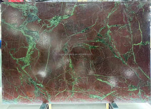 Dalles de quartzite violet <span class=keywords><strong>du</strong></span> <span class=keywords><strong>Moulin</strong></span> <span class=keywords><strong>Rouge</strong></span> polies par veines vertes de pierre <span class=keywords><strong>rouge</strong></span> pourpre naturelle de luxe pour le mur moderne de plancher de barre d'île de table - Product Image 2