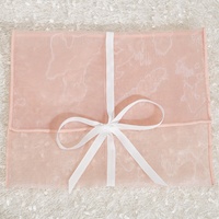 Pochette en organza imprimée avec logo personnalisé, pour cadeaux de mariage, de fête, bijoux, sac de luxe en organza maillé, pochette cadeau anti-poussière